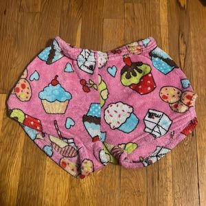 Kids plush PJ shorts